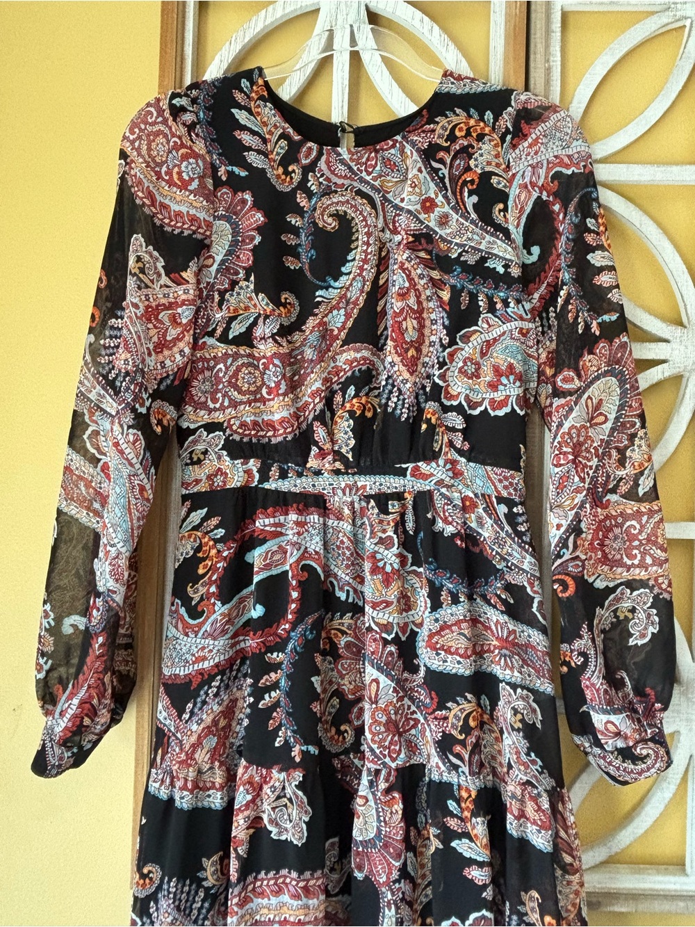 Anthropologie Dress Size 4 | Paisley Print Boho Flowy Maxi - Picture 4 of 15